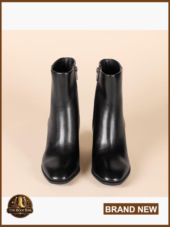 Women's Ankle Boots with Memory Foam Insole, Side Zipper, 3-Inch Heel - Picture 4 of 6